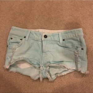 NWOT Carmar Distressed Jean Shorts